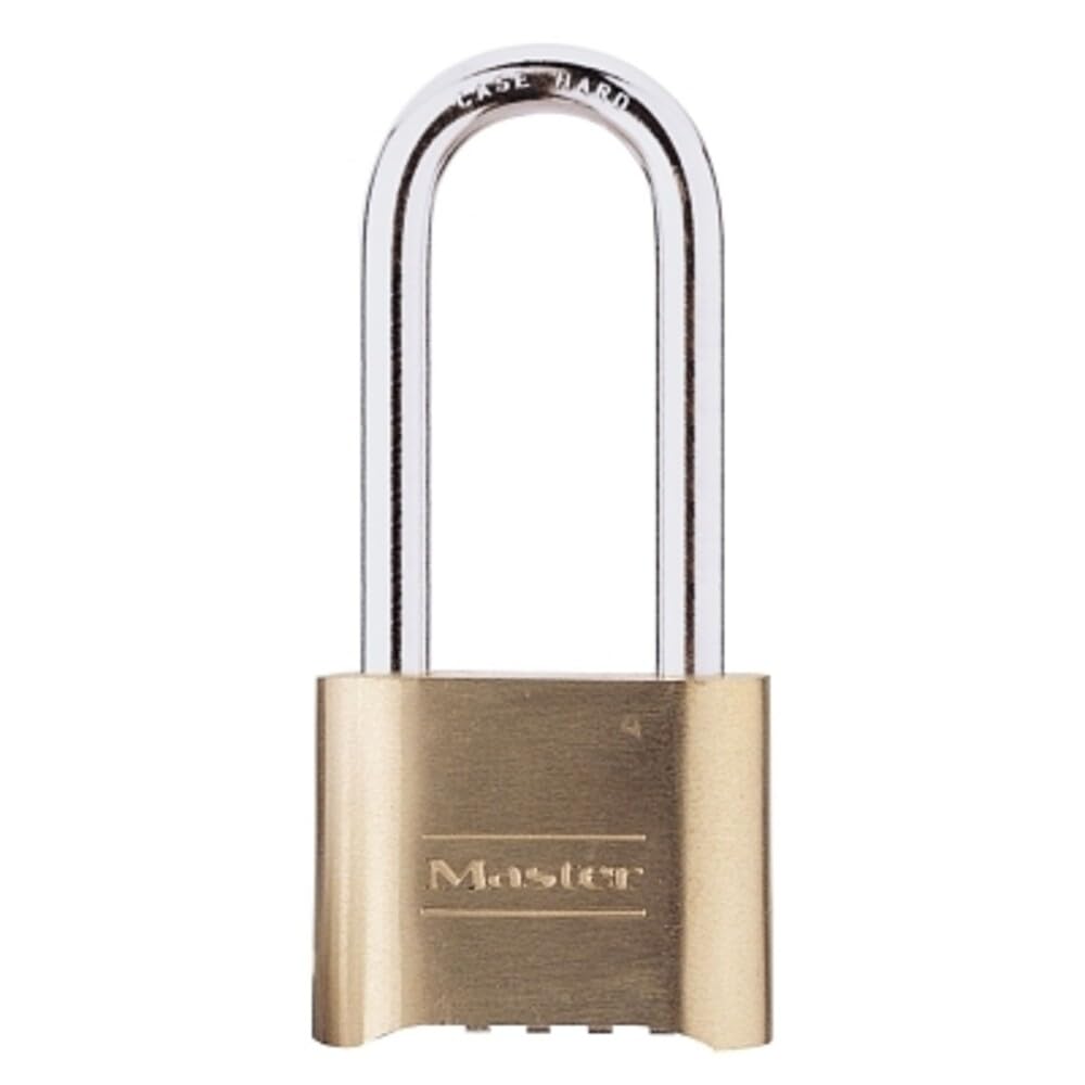 Master Lock Brass Padlock - Long Shackle, Set Your Own Combo -9