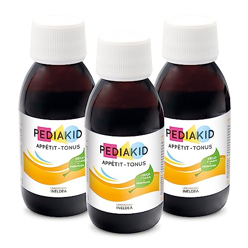 PEDIAKID - Sirop Appétit-Tonus - Complément Alimentaire Naturel - Formule Exclusive au Sirop d'Agave - Stimule l'Appétit - Aide à la Prise de Poids - Lot de 3 flacons de 125 ml