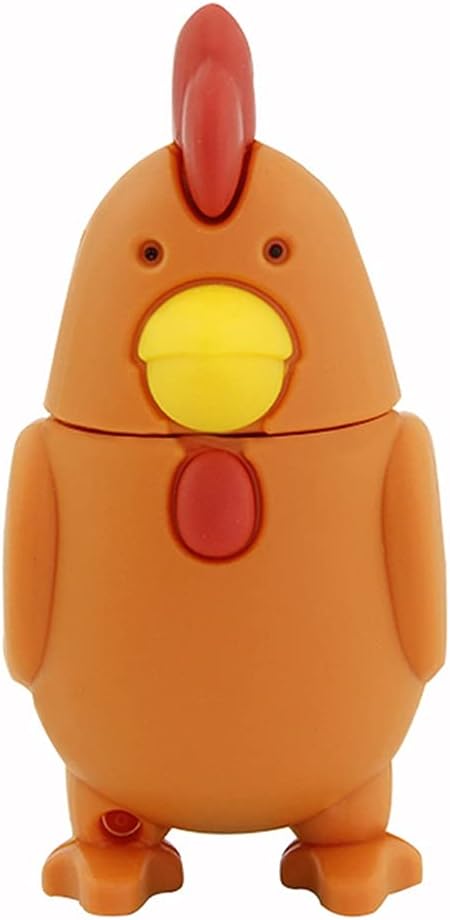 16GB Cartoon 12 Symbolic Animals USB Flash Drive U Disk USB 2.0 Data USB Flash Disk Memory Stick Pen Drive Storage Device USB Drive External Storage Flash Disk USB Disk (Chicken)