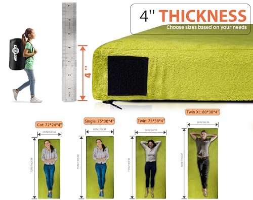 EXTRA-THICK-4-INCH-Memory-Foam-Camping-Mattress-Roll-Up-Floor-Sleeping-Mat-Camp-Cot-Mattress-Pad-Travel-Camping-Couch-Bed-for-Guest-Adults-Side-Sleepers