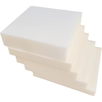 All4All Foam Board 50 x 50 cm White/Grey Foam Mattress Upholstery Foam RG25/44 50 x 50 x 6 cm