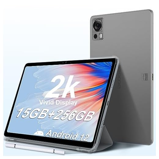 DOOGEE T20 Android Tablet,10.4" 2K Tablet Android,15GB+256GB Android 12 Tablet,Hi-Res Quad Speakers,Octa-core Gaming Tablet,8300mAh Battery,TÜV Low Bluelight, Split Screen,WiFi Tablet