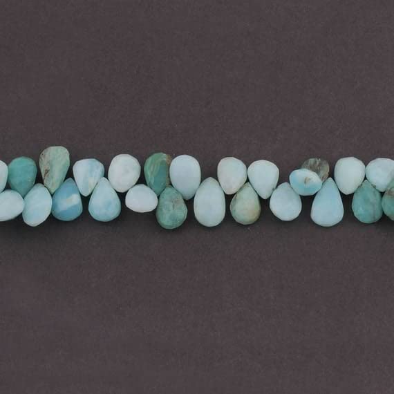 Opal du Pérou perles briolettes facettées de haute joaillerie pour création haut de gamme