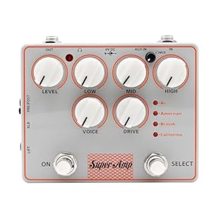 [Versatile Amplifier Styles] With a simple push of a button effortlessly switch between four amplifier styles to find your tone. this di electric guitar effects pedal is designed for quick efficient operation allowing you to focus on your performance...