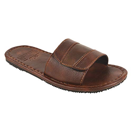 Image of DRUNKEN Slippers For Mens Synthetic Leather Slides Flips Flops non slip