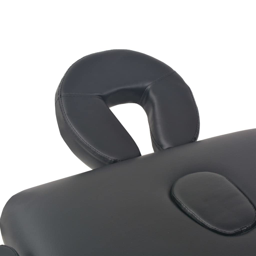 Massageliege 3 Zonen Tragbar 10 cm Polsterung Schwarz,Gesundheit & Schönheit,Körperpflege,Massage & Entspannung,Massagetische,Schwarz,21.2 kg-110153