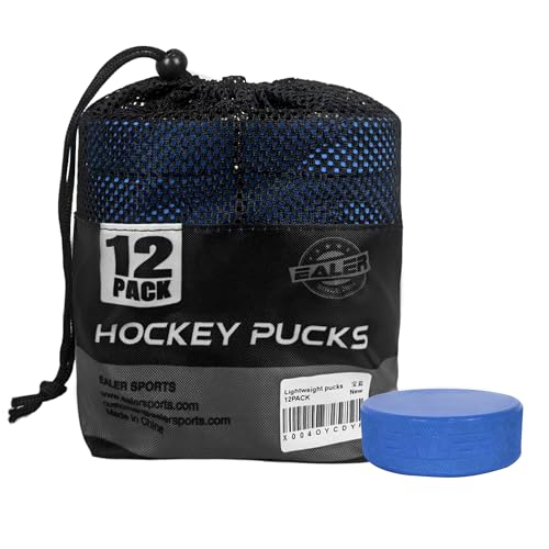 EALER Ice Hockey Pucks (12‑Pack) – Official Regulation 3″ Diameter × 1″ Thick, 4 oz – Junior Lightweight, Senior & Heavyweight Training Pucks for Practice & Classic Play