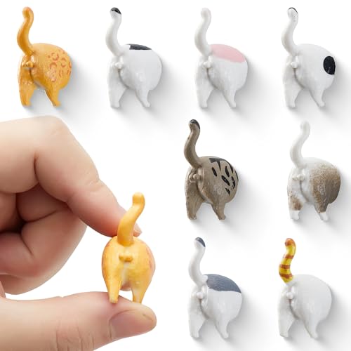 Set de imanes decorativos para nevera con diseño cola de gato, 9 piezas miniatura 1