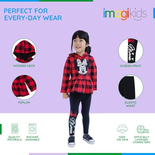 Image of Disney Junior Fleece Pullover Hoodie and Leggings Outfit Set Infant to Big Kid Sizes (12 Months - 14-16)
