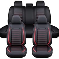 Lederen autostoelhoezen, voor Ford Ranger 2015-2022 Cover Ademend Waterdicht Antislip Volledige set stoelhoezen Interieuraccessoires,E/Beige