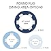 Home Dynamix Boho Andorra Transitional Damask Area Rug, Grey/Blue, 5'2