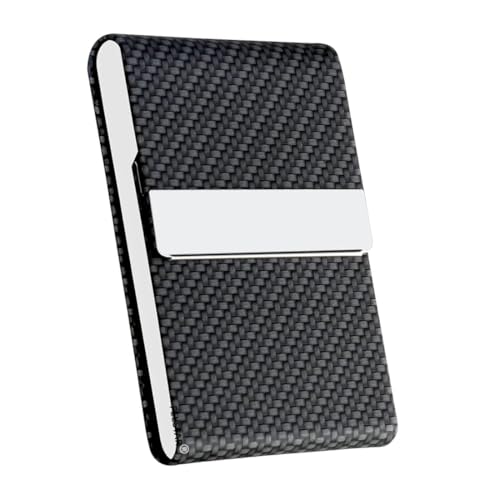 Image of FELSTAR Pu Leather & Metal Business Card Holder /Credit /Visiting Men and Women Corporate Gift (S Black)