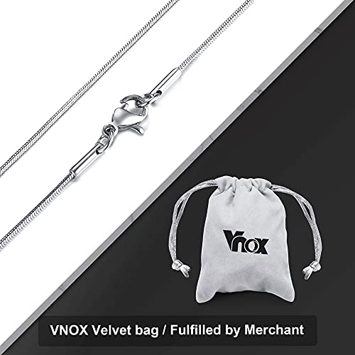 Vnox Stainless Stainless Steel 1Mm Round Snake Chain Necklace For Women Girl,Set Of 4 #TOP6
