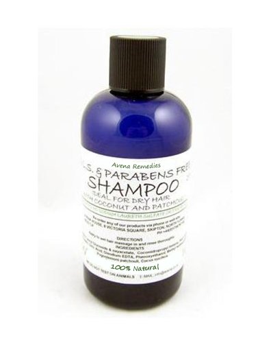 Natural Shampoo for Dry Hair 250ml: SLS Free & Parabens Free with Coconut & Patchouli Essential Oils by Avena Remedies