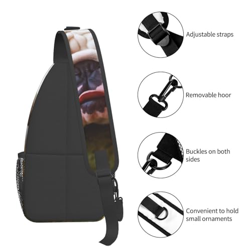 Bolso cruzado para hombre mochila diagonal con diseño bulldog miniatura 5