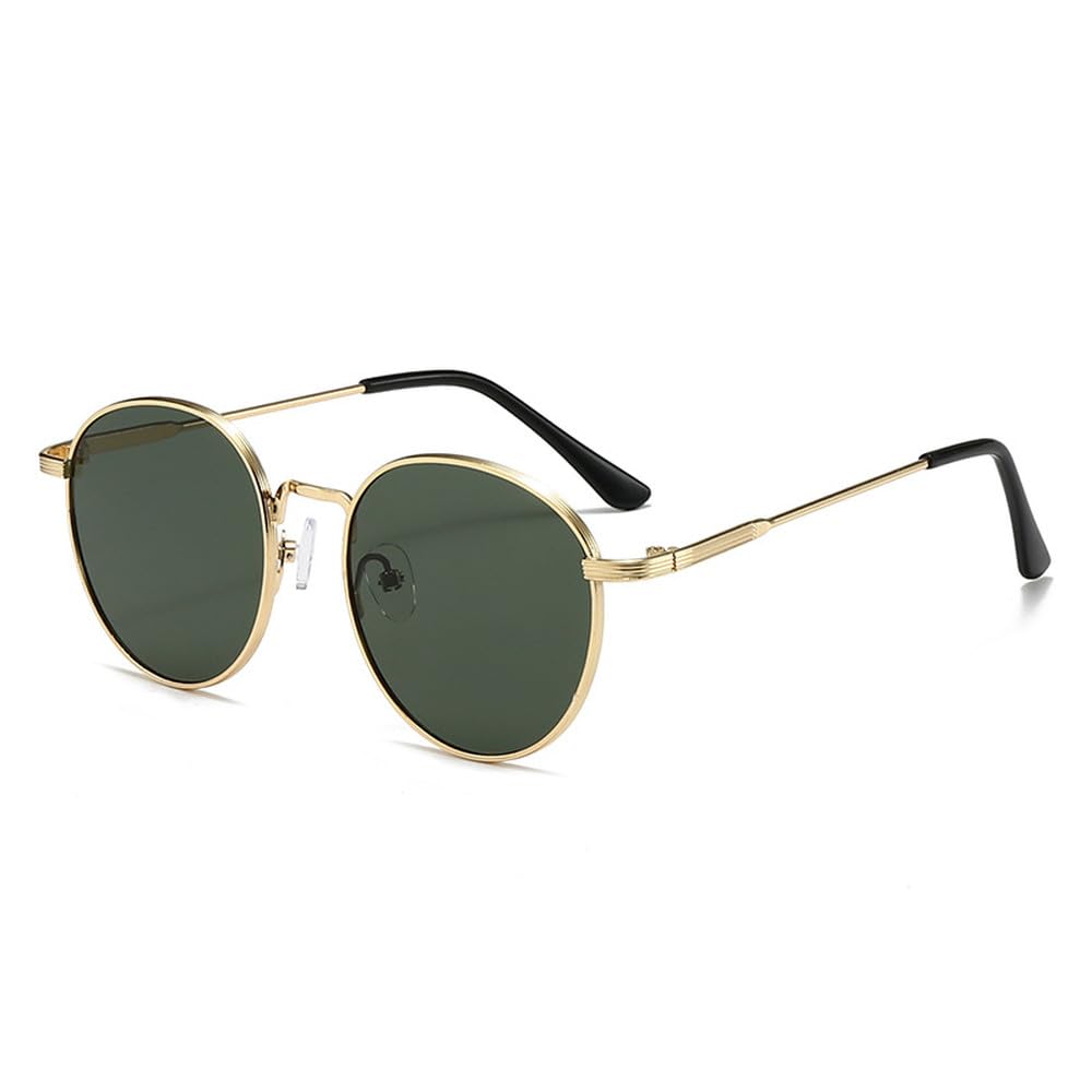 Okulary przeciwsłoneczne męskie vintage, okrągła metalowa oprawka, anty UV400, okulary przeciwsłoneczne dla kobiet, męsk