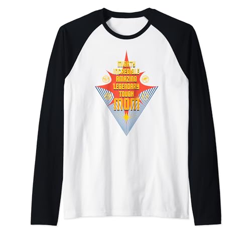 T-shirt Marvel Mom haut de gamme avec manches raglan ajustées