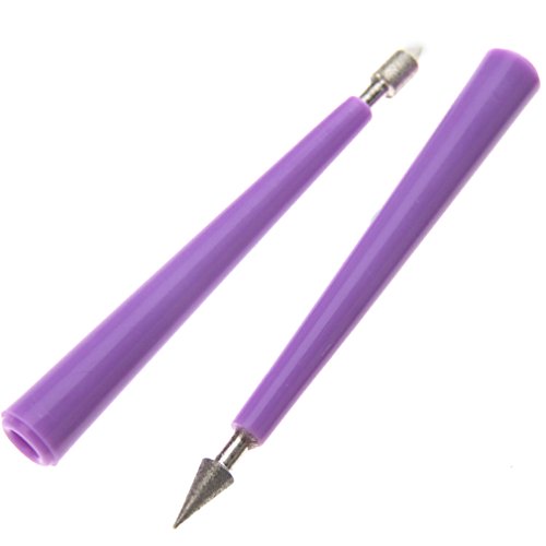 YINETTECH 4 PCS Diamond Tipped Bead Reamer Pearl Beading Hole Enlarger Craft Jewelry Tool, Purple - Image 3