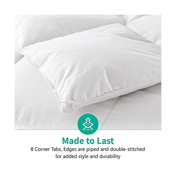 APSMILE Lightweight Feather Down Comforter King, Thin AllSeasons Goose Feather Down Duvet