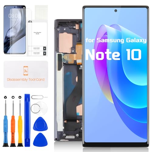 Écran pour Samsung Note10 Noir Châssis Intégré Ajustement