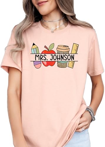 Custom Teacher Shirt for Teacher Appreciation Gift for Teacher, Customized Name Teacher Shirt, Cute Elementary Teacher Tshirt