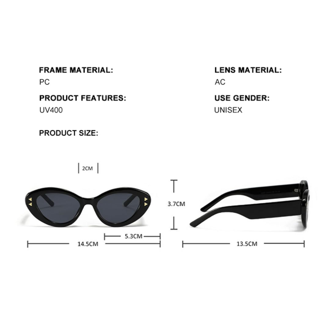 Occhiali da sole retrò alla moda Cat Eye da donna e da uomo, classici, vintage, UV400, per esterni