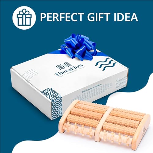 TheraFlow Dual Manual Foot Massager Roller (Large), Multicolour