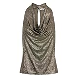 Polyester 95%, Elasthanne 5% Morgan - Top or satiné sans manches pourvu d\'un col bénitier et fermeture boutonnée - Taille s