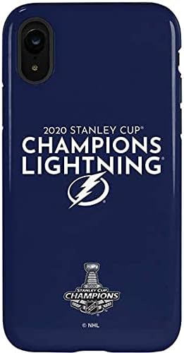 Skinit Pro Phone Case Compatible with iPhone XR - Officially Licensed NHL Tampa Bay Lightning Alternate Jersey Design