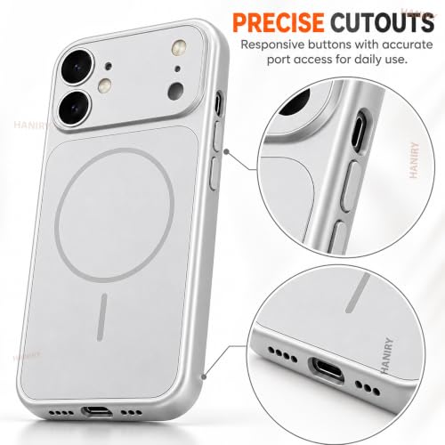 Image of for iPhone 11 Luxury Glass Matte Lens Protect Case Magnetic for Magsafe Compatible Wireless Charging Shockproof PC Cover for iPhone 11 Cover (Silver)