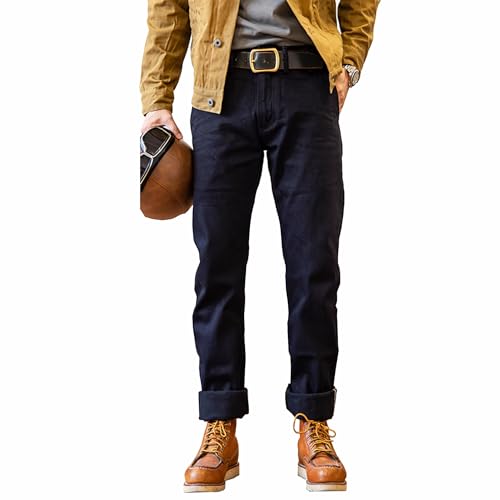 Red Tornado Vintage 14.5oz Men's Jeans Slim Tapered Leg Raw Selvedge Denim Pants Slim Fit Taper Jean