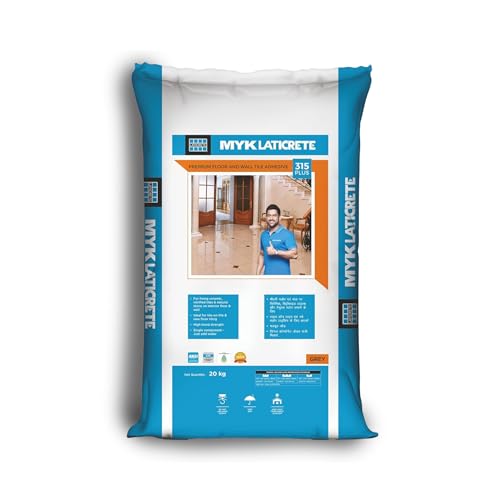 Image of MYK LATICRETE Tile Adhesive 315 Plus White (20 KG) | Ideal for Internal Floors & Walls | Easy to Use Adhesive |