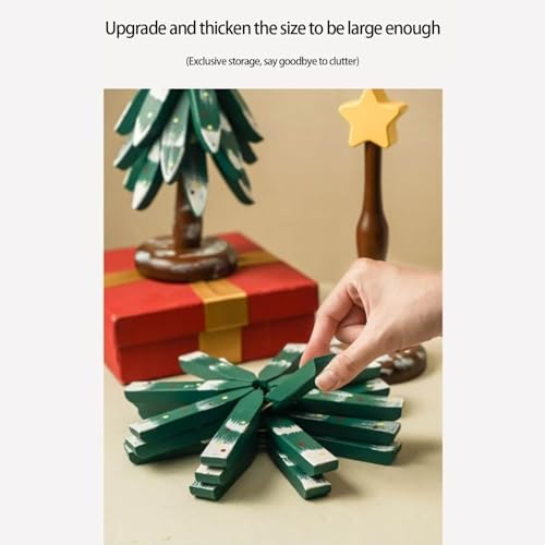Dessous de verre sapin de Noël bois comme cadeau de table original - 8