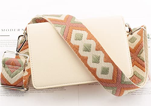 Kiwochy Verstellbarer Breiter Taschengurt - 2' Breiter Schultergurt Trageriemen Umhängegurt Gurt Bunter Leinwand Schultergurt Länge 29,5'-53' für Taschen Handtaschen