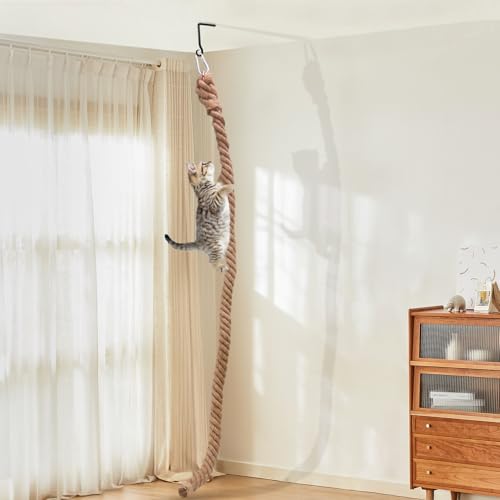 Cuerda de Escalada para Gatos de Yute Natural con Ganchos miniatura 1