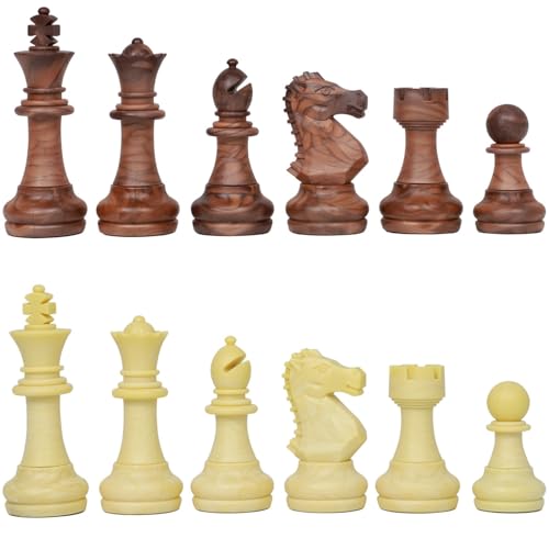 Pièces d'échecs Staunton 32 pièces pour remplacer les chessmen perdus de votre set