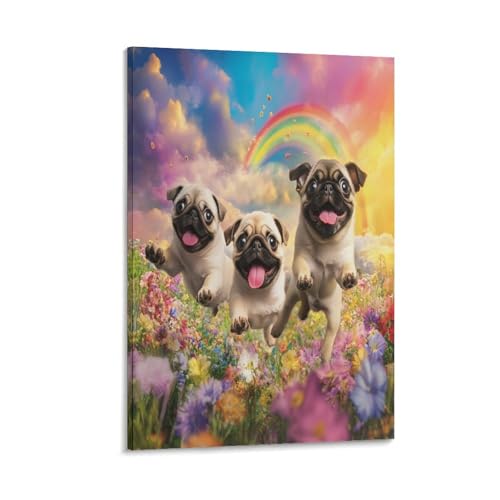 Affiche pour salon chambre Bull-dog français idée cadeau décoration intérieure