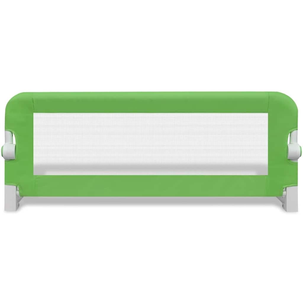 Set di 2 sponde di protezione per il letto dei bambini, 102 x 42 cm, pieghevoli, colore verde