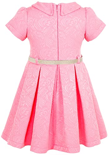 Lilax Little Girls' Flocked Occasion Dress with Shimmer Belt3