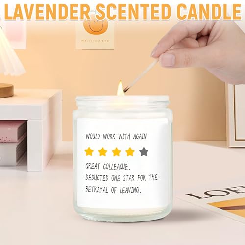Bougie parfumée amusante : le cadeau de départ parfait pour collègue et amie