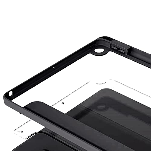Smart Case For iPad 10.2" 9th/8th/7th Generation 2021/2020/2019 with Auto Wake/Sleep Shockproof Transparent Back Shell tablet cover (Black) - Image 4