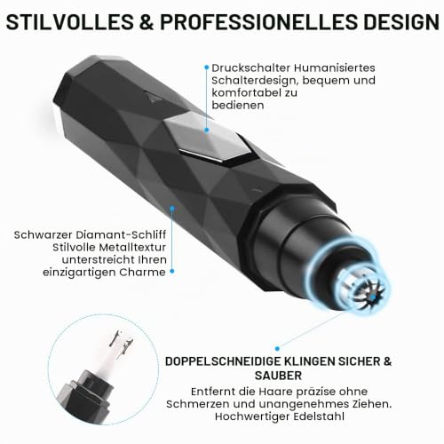 URAQT Nasenhaartrimmer, Herren, Professionelle Nasenhaarentferner