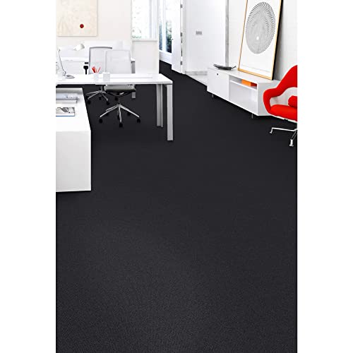 Image of Mohawk Advance 24 inch x 24 inch Berber (Loop pile), 0.11 inch Pile Height, Carpet Tile, Nylon Fiber, Carbon Color, (24 Tiles), (96 sqft /carton)