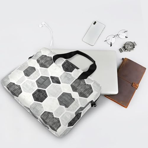 Funda geométrica para laptop con correa 13-15.6 pulg miniatura 7