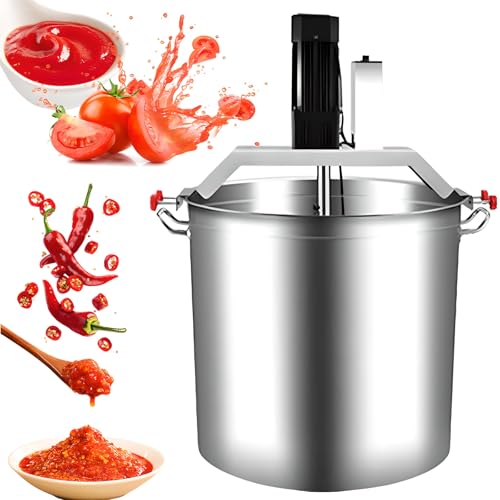 Mezclador automático de alimentos comercial de acero inoxidable con velocidad ajustable para salsa de mermelada, condimento de olla caliente y agitación de sopa