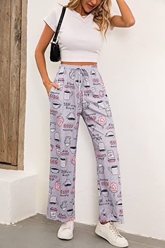 Image of X-Image Women Comfy Casual Pajama Pants with Pockets & Drawstring