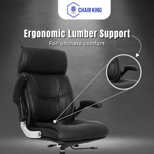 Image of Premium Leatherette Boss Chair for Office | Ergonomic High Back Chair for Home, Office, Study & Gaming | Height Adjustable, Tilt & Rocking Chair in Heavy Base | 1pc (Black)