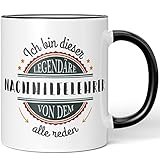 JUNIWORDS Tasse, Ich Bin Dieser legendäre Nachhilfelehrer, von dem alle reden, Schwarz (5061268)