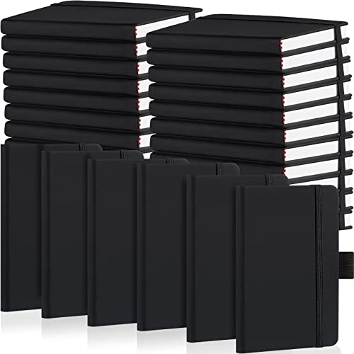 Laumoi 40 Pieces Small Notebooks A6 Pocket Journals 3.5 x 5.5 Inch Small Leather Notebook Mini Ruled...
