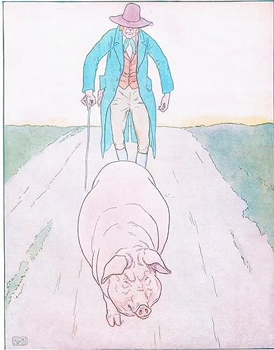Toile marché au gros porc de Leonard Leslie Brooke pour une déco de salon chaleureuse 60x90